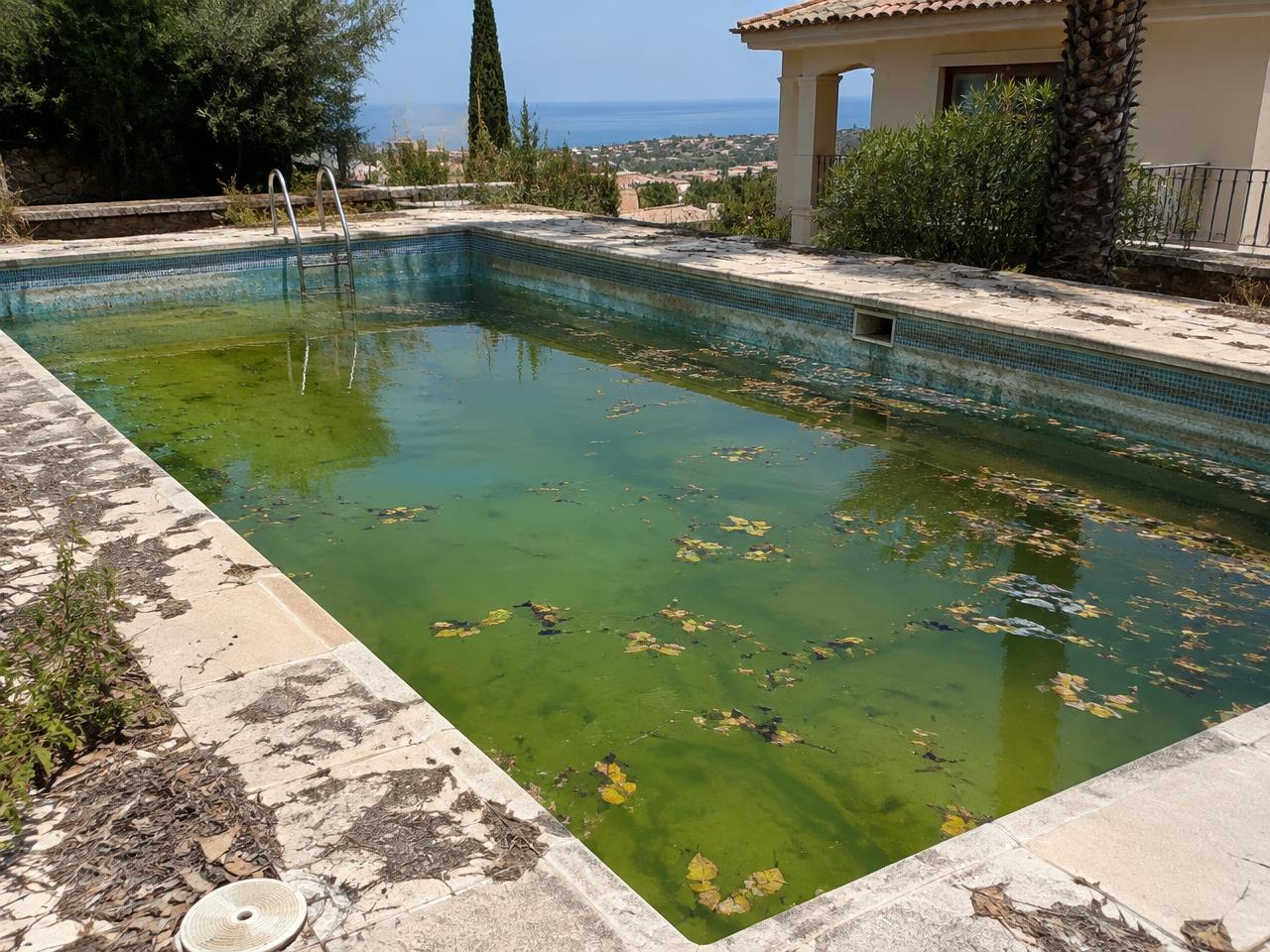Pool area restoration — Before
